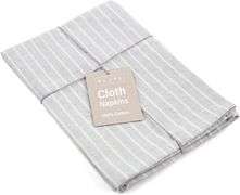 Lot of 4 Meema Cloth Napkins – Gray Striped