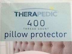 Therapedic, Wholistic 400TC Antimicrobial Pillow Protector, 20" x 28"