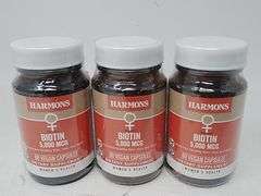 Harmons Women's Health Biotin Dietary Supplement – 60 Vegan Capsules ea. 3 Count