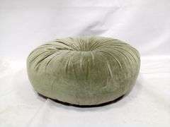 Lulu & Georgia Monroe Velvet Round Pillow – Moss