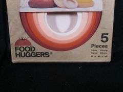 Food Huggers, Reusable Silicone Food Savers, 5 Pieces