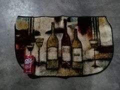 Wine & Glasses Design Kitchen Rug – Brown 18" x 30"
