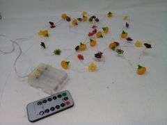Thanksgiving String Lights, Pumpkins, Leaves & Acorns Fall Decor