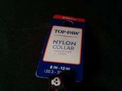 Top-Paw Nylon Collar – Black/Purple 8" - 12" X-Small