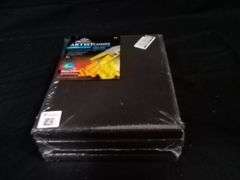 Phoenix, Artist Gesso Stretched Canvas, Black, 8"x10", 4 Pcs