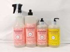 Assortment of 4 Mrs. Meyers Clean Day Multisurface Cleaner Dish Soap & Hand Soap