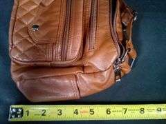 Women's Soft Leather Large Capacity Shoulder Bag – Brown 12" x 8"