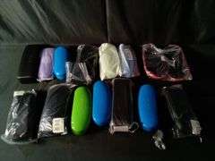 Assortment of 14 Clamshell Eyeglass/Sunglass Cases