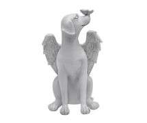 Dog Angel with Wings Pet Memorial Grave Marker Tribute Statue