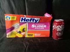Hefty, Slider Storage Bag, 128 Oz, 66 Ct