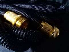 Expandable Flexible Garden Hose – Black/Gold