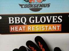 Cook Genius Heat Resistant BBQ Gloves – Black/Red 1-Pair