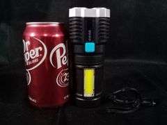 Lot of 3 USB Charge Camping Flashlight – Black/Silver L-S03