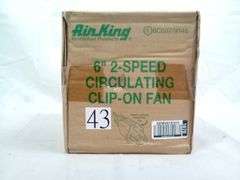 Air King, 2 Speed Circulating Clip On Fan, 6" Blade 9145
