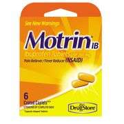 Lil' Drug Store Motrin IB Ibuprofen Tablets – 200mg 6 Coated Caplets ea