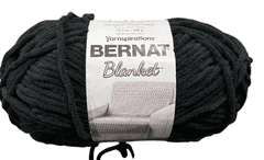Yarnspirations Bernat Blanket Yarns – Black 10.5 oz 220yds each 2 Count