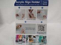 Product Manual Acrylic Sign Holder – Clear