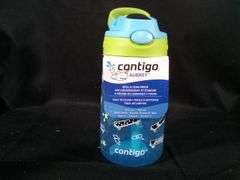 Contigo Kid's Aubrey Plastic Water Bottle - Blue Raspberry/Skater  14 oz