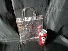 Lot Of 16 Christmas Gift Tote Bags, Reusable Transparent Party Favor Bags, Clear