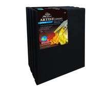 Phoenix, Artist Gesso Stretched Canvas, Black, 8"x10", 4 Pcs