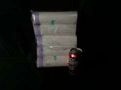 Plastic Garbage Bags – White/Purple 5 Count