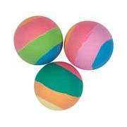 Lot of 6 321 Party! Striped Colorful Bounce Balls – 6 Piece each