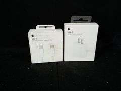Assortment of 2 Apple USB-C 20W Power Adaptor & USB-C 240W Charge Cable (2 m)