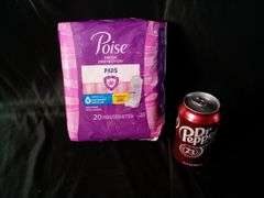 Poise, Fresh Protection Incontinence Pads, Moderate Regular, 20 Pack