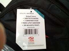 CitiSport 19" Laptop Backpack for School and Travel, Black, 4 Compartments