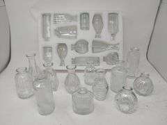 Set of 24- Decorative Glass Flower Vases -6" Height