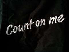 Image Solutions "Count on me" Kitchen Apron – Black Size: L