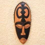 African wood mask, "Beauty and Faith"