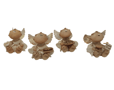 Assortment of 4 Vintage Kirk's Kritters RUSS Angel Cheeks Figurines