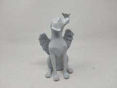 Dog Angel with Wings Pet Memorial Grave Marker Tribute Statue