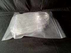 Lot Of 16 Christmas Gift Tote Bags, Reusable Transparent Party Favor Bags, Clear