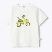 Il Gufo Jersey T-Shirt with Print – White/Green Size: 6A