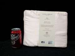 Laura Ashley, Satin Full Sheet Set, White