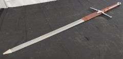 Stainless Steel Sword With Leather Sheath, 40"