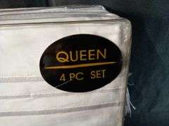 Elegant Comfort 1800 Thread Count Egyptian Cotton Sheet Set – White Queen 4 Pc