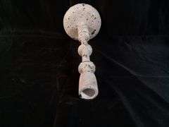 Rustic Farmhouse Style Vintage Candle Holder – White 12" Tall