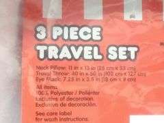 Hello Kitty Travel Neck Pillow, Throw & Eye Mask Set, 3 Piece