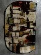 Wine & Glasses Design Kitchen Rug – Brown 18" x 30"