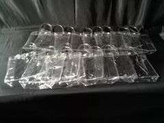 Lot Of 16 Christmas Gift Tote Bags, Reusable Transparent Party Favor Bags, Clear
