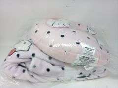 Hello Kitty Travel Neck Pillow, Throw & Eye Mask Set, 3 Piece