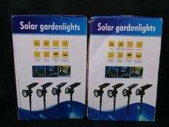 Lot of 2 Solar Stake Outdoor Garden Lights