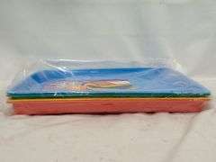 Lakeshore Easy-Clean Craft Plastic Trays Set – Asst. Colors 12" x 16" 4 Count