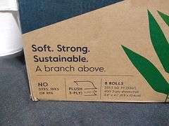 Grove Co. 3-Ply Bamboo Toilet Paper – White 8-Roll (400 Sheets/Roll)