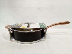 Cuisinart Classic Matte Black SS Sauce Pan w/Lid & Blush Bronze Handle – 3.5 Qt