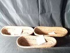 Lot of 3 Un Pueblo Handmade Pine Needle & Nickel Savannah Baguette – 15.25"L