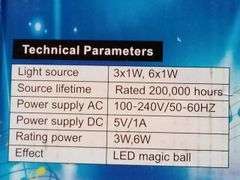 Sound Activated Disco Ball Party Light With Bluetooth & LED Strobe